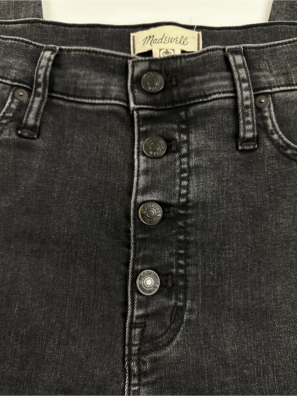 Madewell 10" High-Rise Skinny Jeans Berkeley Black Button Fly 31 - Picture 4 of 8